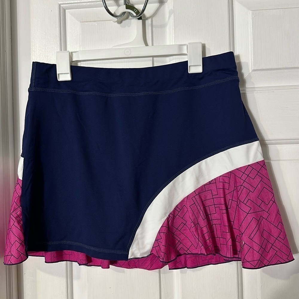 Women’s Sofibella Blue & Pink Polyester & Spandex Tennis Skort Size XL